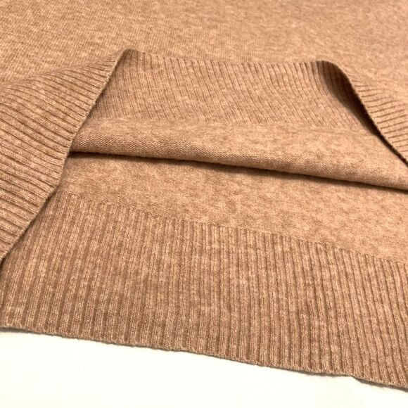 Selected Femme hooded lightweight wool blend soft sweater light brown Sz S - Picture 6 of 9